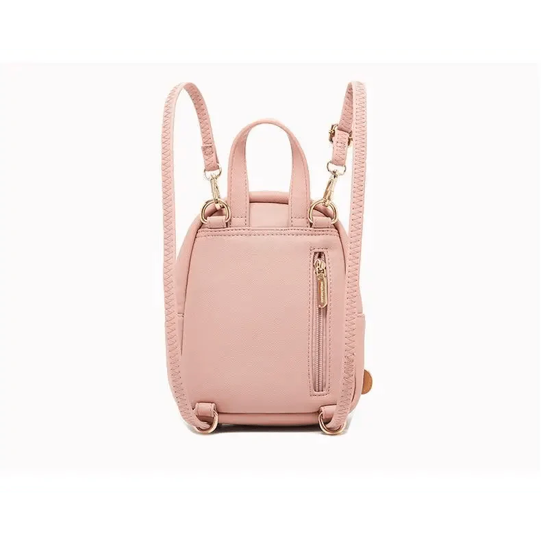 Women’s Mini Leather Backpack – Modern Lightweight Casual Shoulder Bag