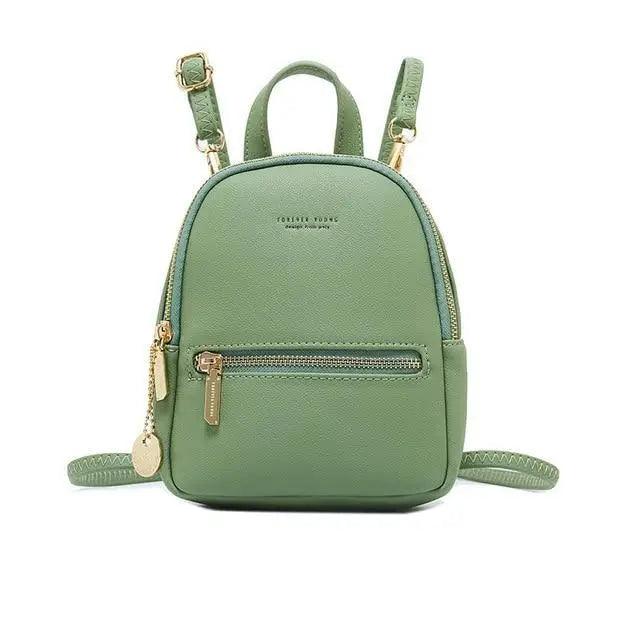 Women’s Mini Leather Backpack – Modern Lightweight Casual Shoulder Bag