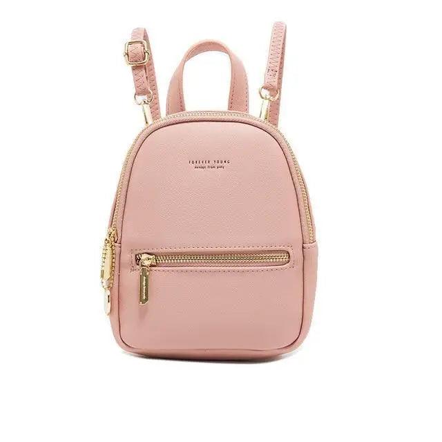 Women’s Mini Leather Backpack – Modern Lightweight Casual Shoulder Bag