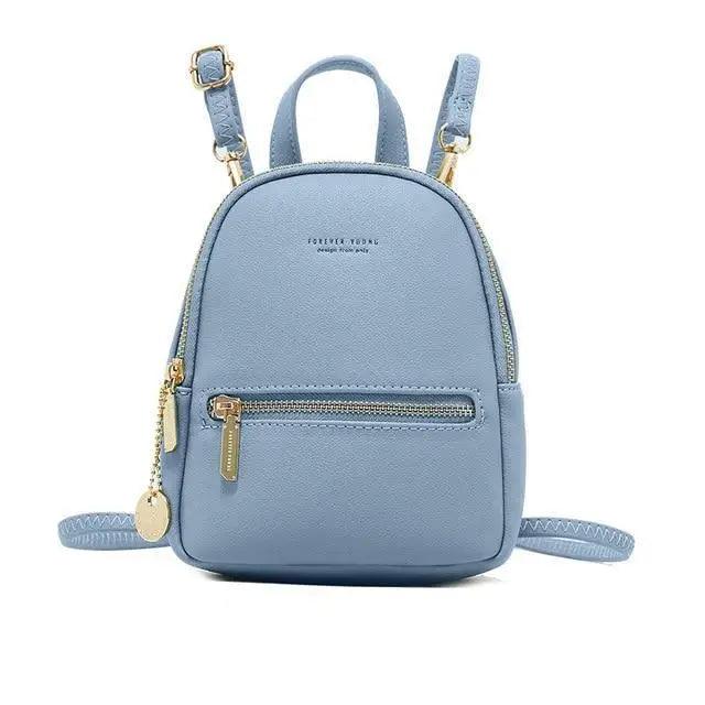 Women’s Mini Leather Backpack – Modern Lightweight Casual Shoulder Bag