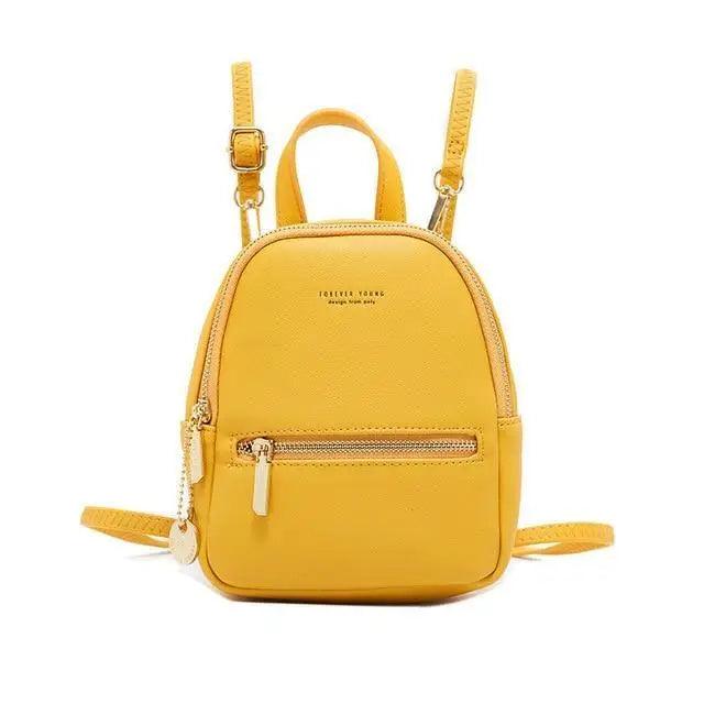 Women’s Mini Leather Backpack – Modern Lightweight Casual Shoulder Bag