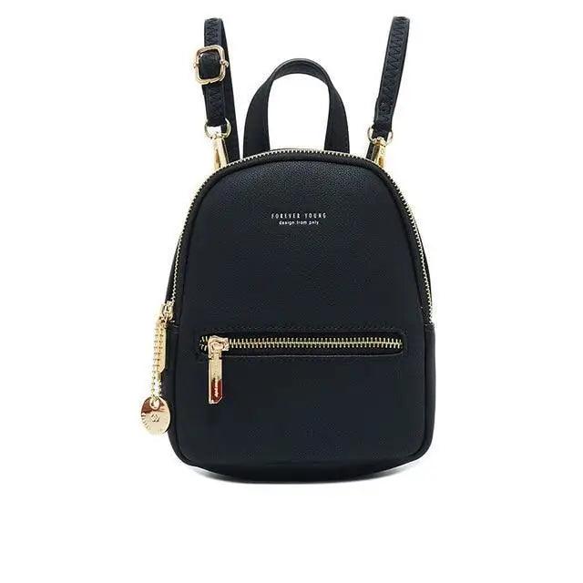 Women’s Mini Leather Backpack – Modern Lightweight Casual Shoulder Bag