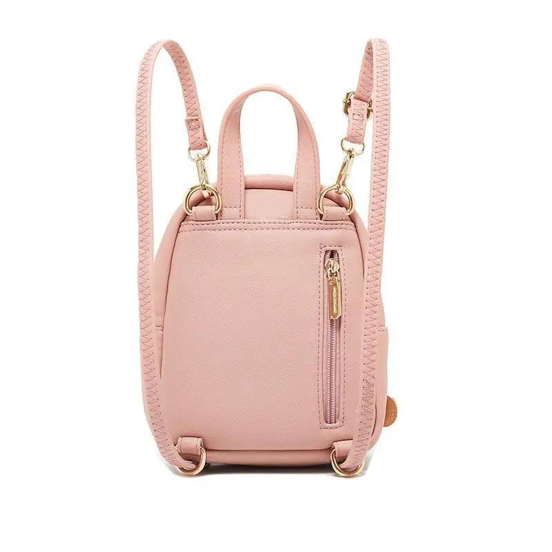 Women’s Mini Leather Backpack – Modern Lightweight Casual Shoulder Bag