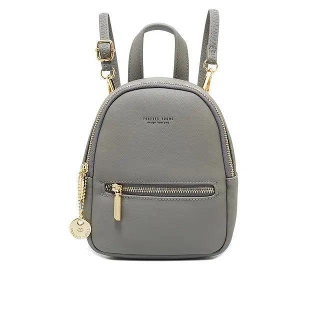 Women’s Mini Leather Backpack – Modern Lightweight Casual Shoulder Bag