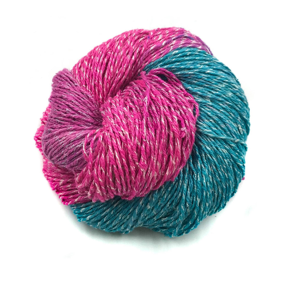 Fan Shell Shawlette Kit - Magenta & Teal Handmade Accessory