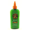 Fantasia Tea Tree Natural Scalp Serum in a bright green bottle with an orange cap, 4 fl. oz. size.
