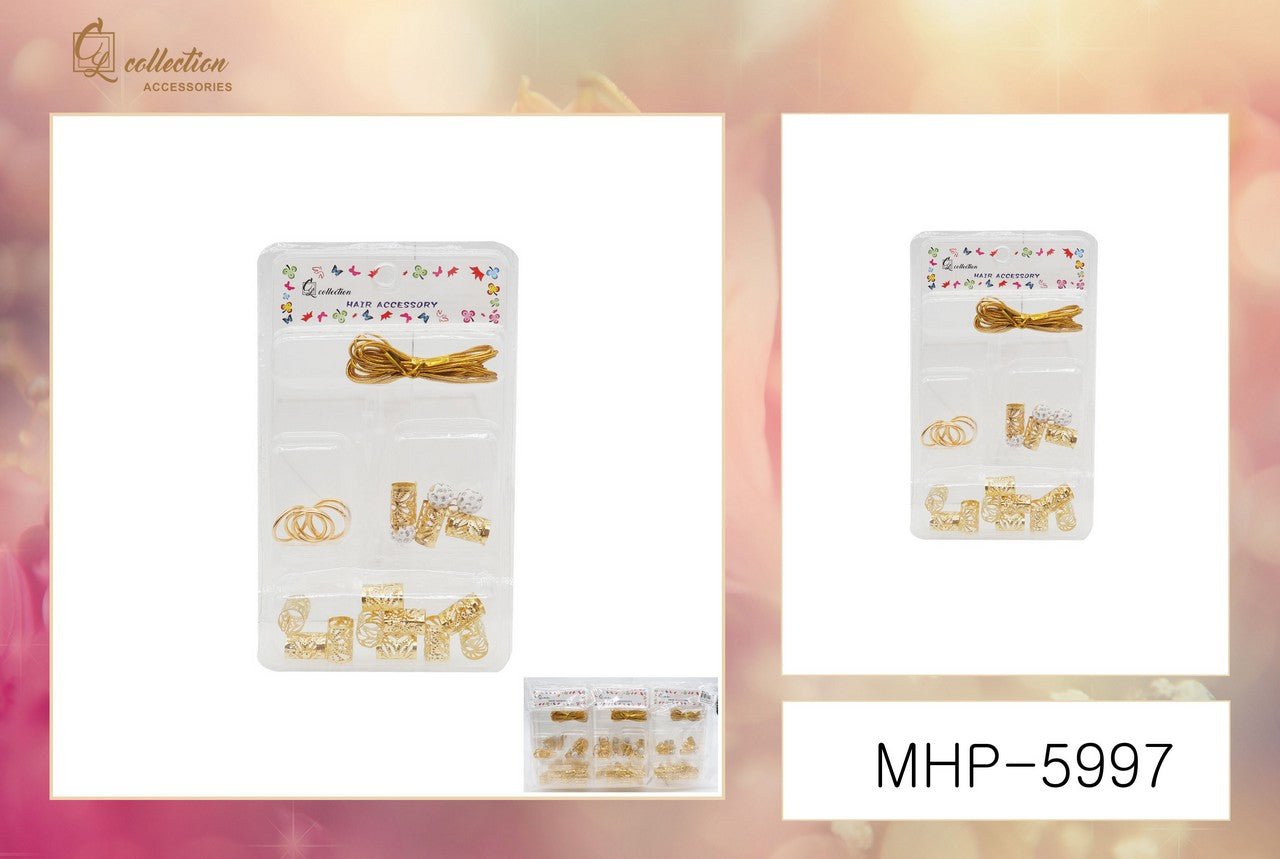 Elegant gold hair accessory from Q collection with a bohemian and glamorous design
