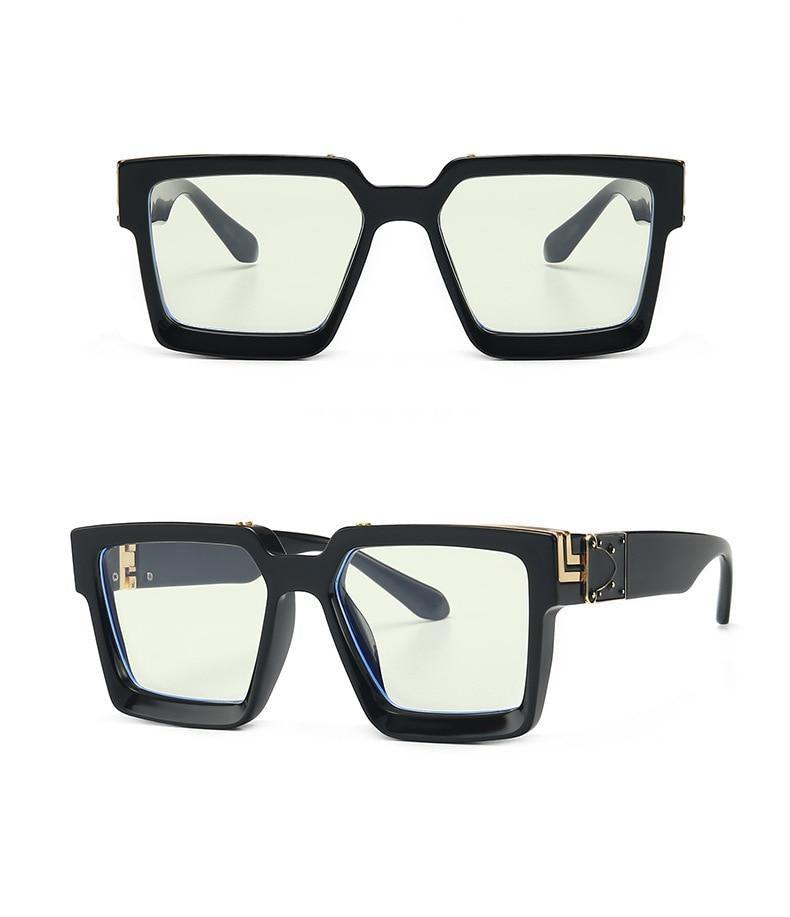 Square Frame Anti-Blue Light Sunglasses - Luxury Retro Style