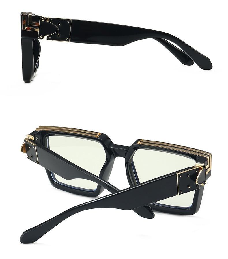 Square Frame Anti-Blue Light Sunglasses - Luxury Retro Style