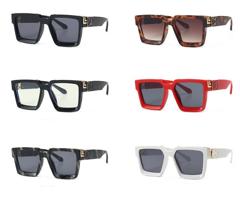 Square Frame Anti-Blue Light Sunglasses - Luxury Retro Style