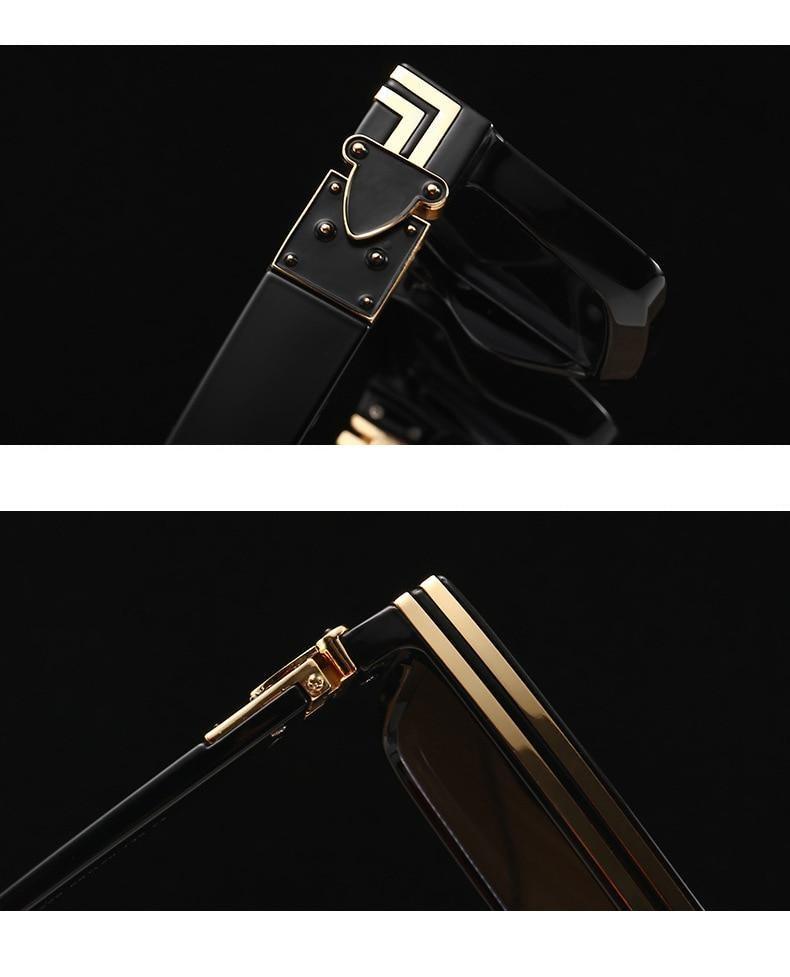 Square Frame Anti-Blue Light Sunglasses - Luxury Retro Style