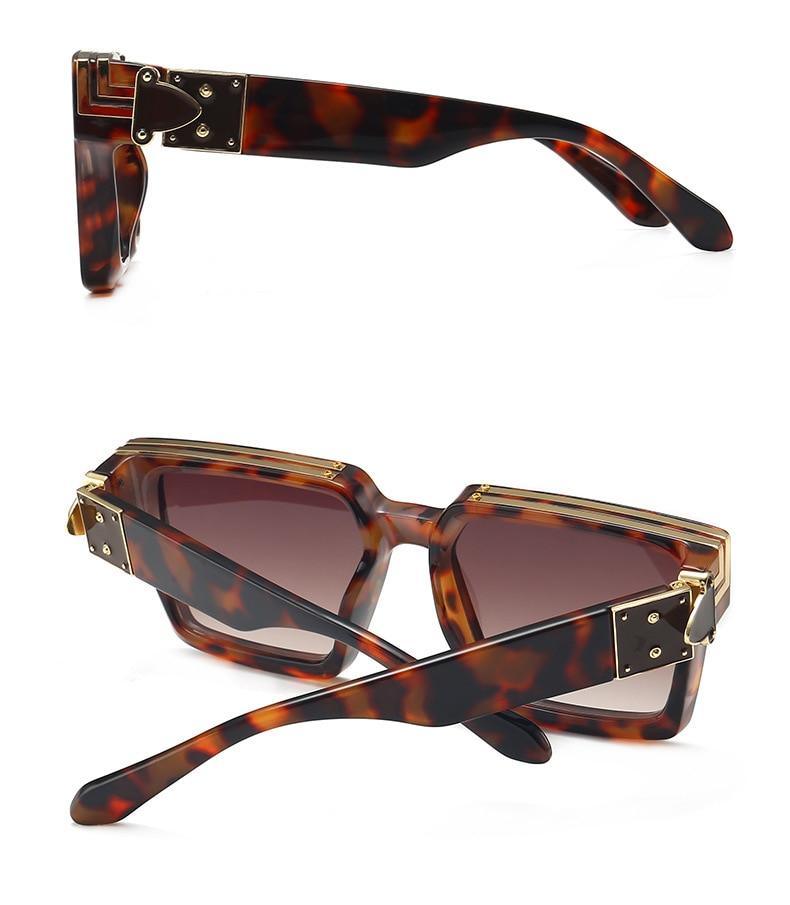 Square Frame Anti-Blue Light Sunglasses - Luxury Retro Style