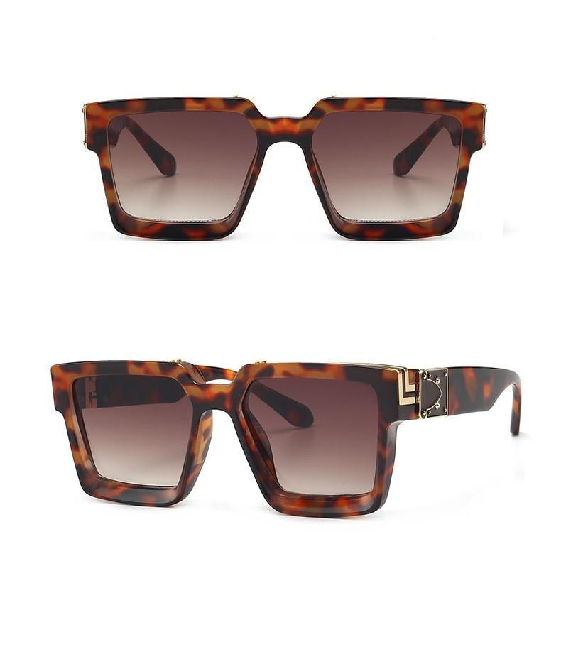 Square Frame Anti-Blue Light Sunglasses - Luxury Retro Style