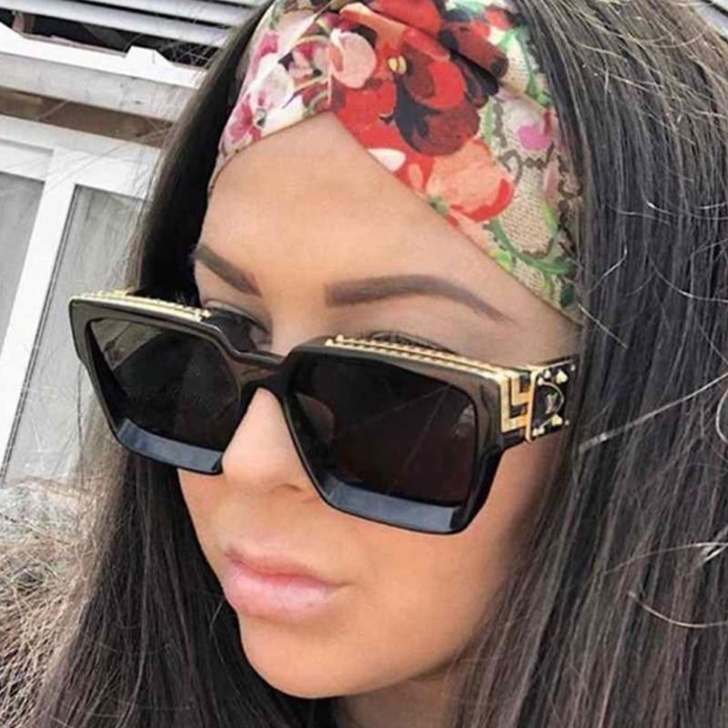 Square Frame Anti-Blue Light Sunglasses - Luxury Retro Style