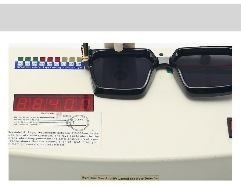 Square Frame Anti-Blue Light Sunglasses - Luxury Retro Style