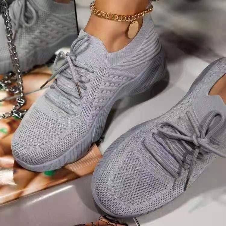 Women’s Lightweight Mesh Platform Sneakers – Breathable Sport Shoes