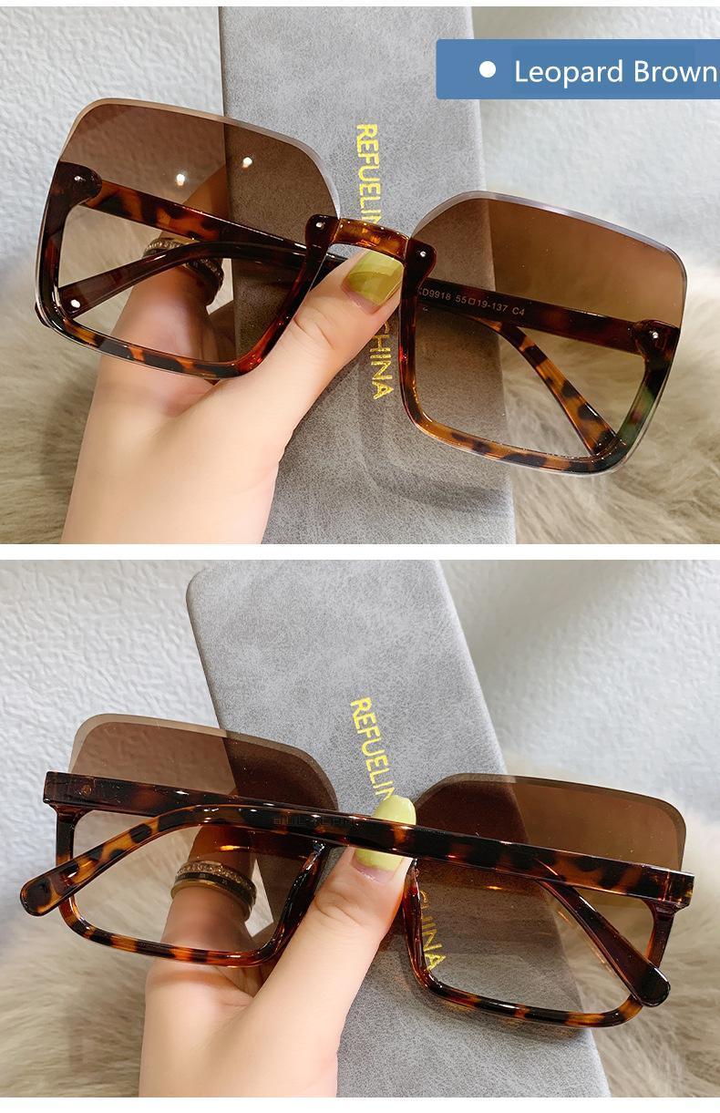 Oversized Square Sunglasses Trendy Retro Frame for Men Women