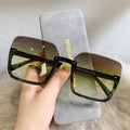 Oversized Square Sunglasses Trendy Retro Frame for Men Women