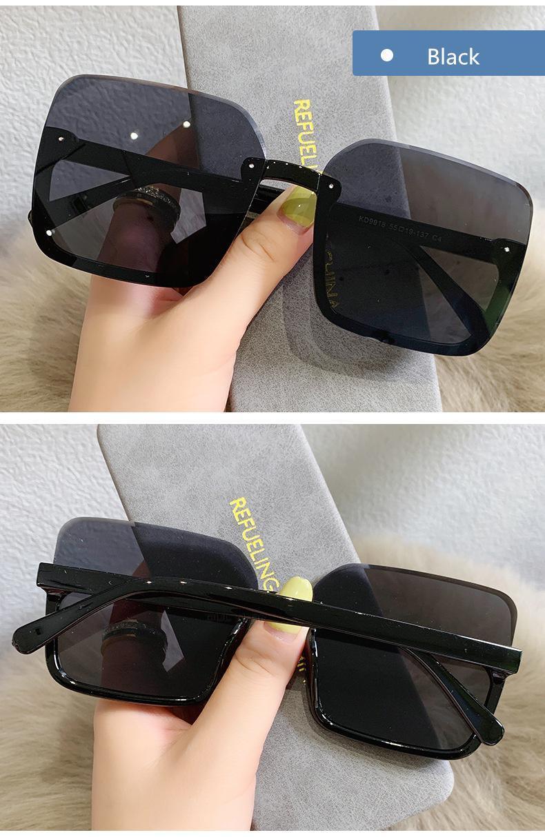 Oversized Square Sunglasses Trendy Retro Frame for Men Women