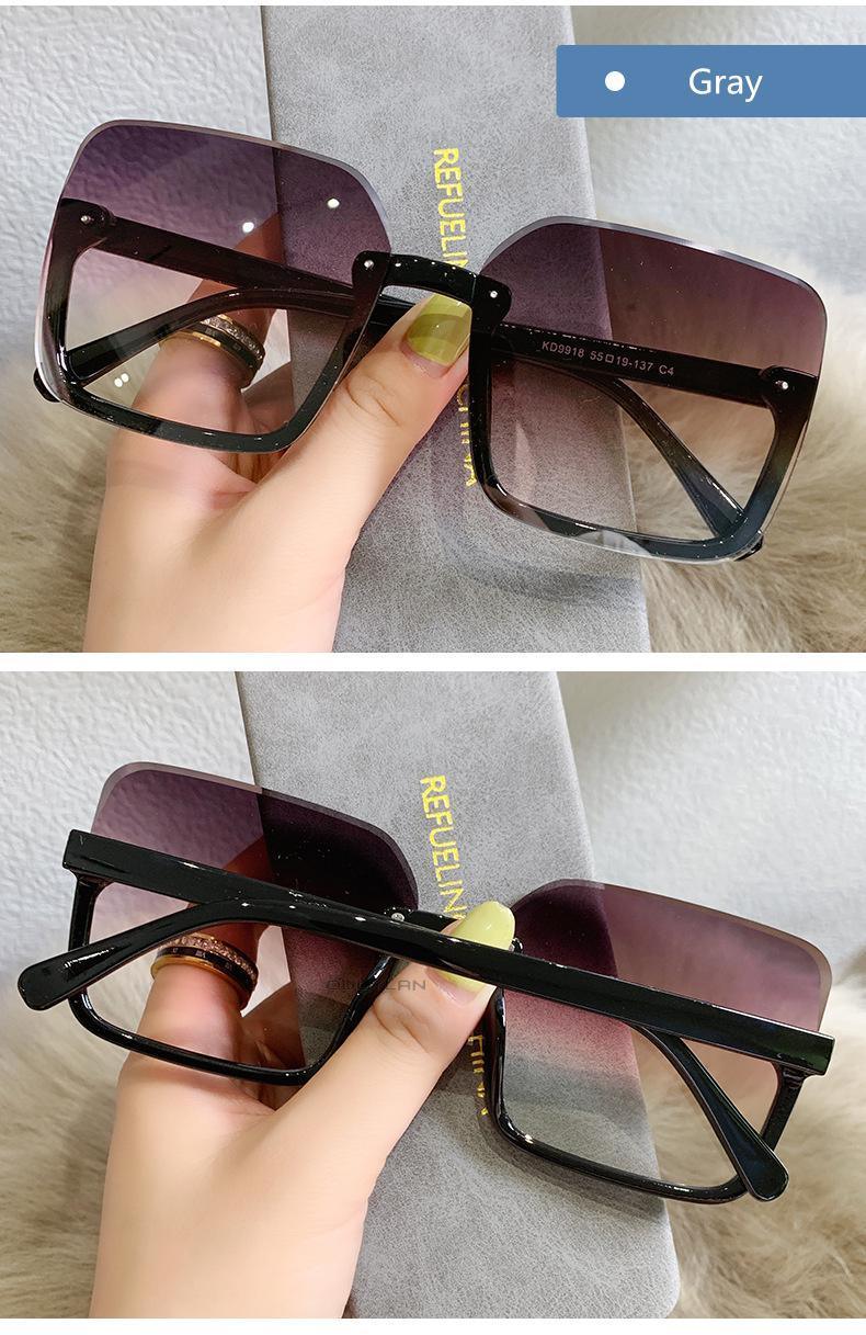 Oversized Square Sunglasses Trendy Retro Frame for Men Women