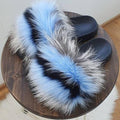 Women’s Fluffy Faux Fur Slides Open Toe Indoor House Slippers