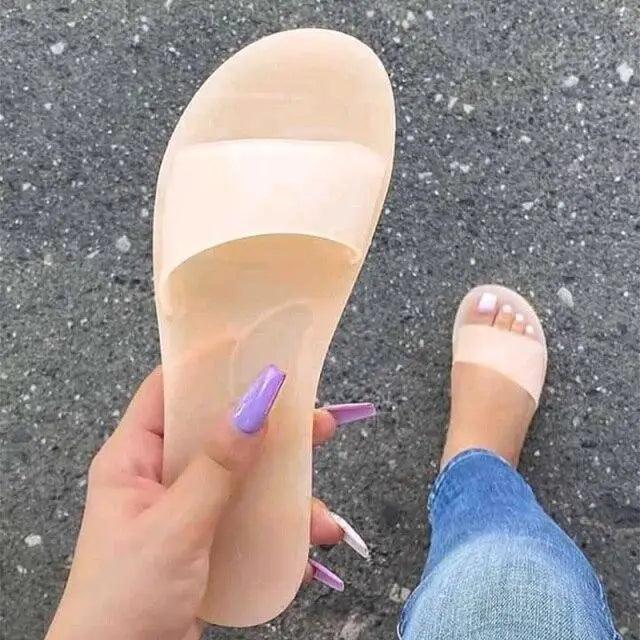 Women's Transparent Jelly Sandals – Elegant Summer Candy Color Slides