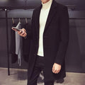 Men's Luxury Long Trench Coat Casual Business Windproof Overcoat