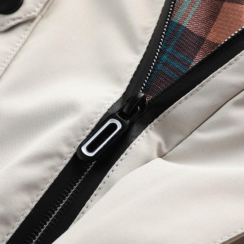 Men's Waterproof Windbreaker Hooded Jacket for Outdoor Hiking