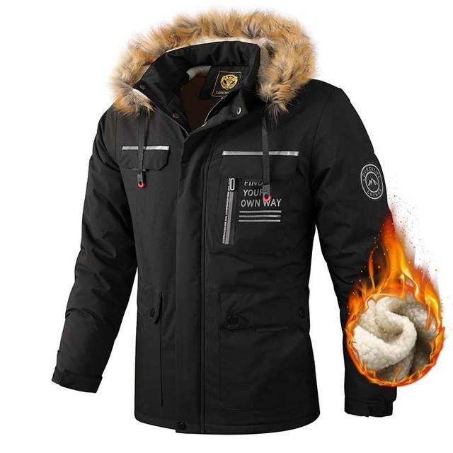 Men's Waterproof Windbreaker Hooded Jacket for Outdoor Hiking