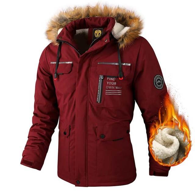 Men's Waterproof Windbreaker Hooded Jacket for Outdoor Hiking