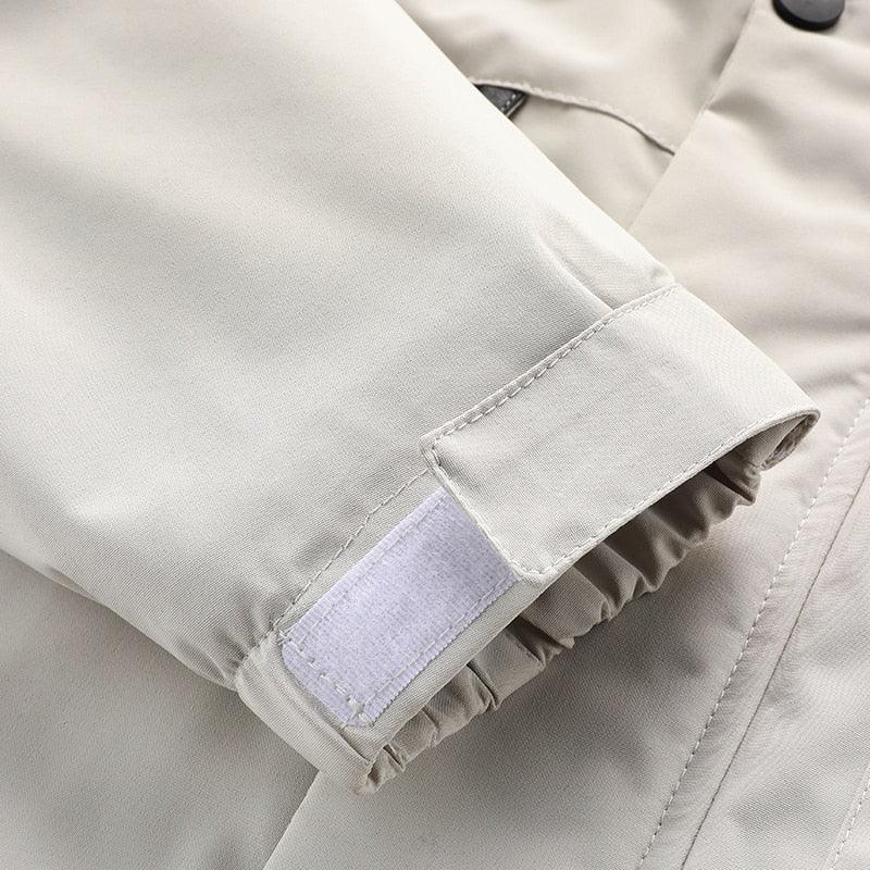 Men's Waterproof Windbreaker Hooded Jacket for Outdoor Hiking
