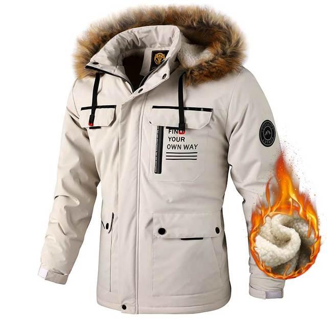 Men's Waterproof Windbreaker Hooded Jacket for Outdoor Hiking