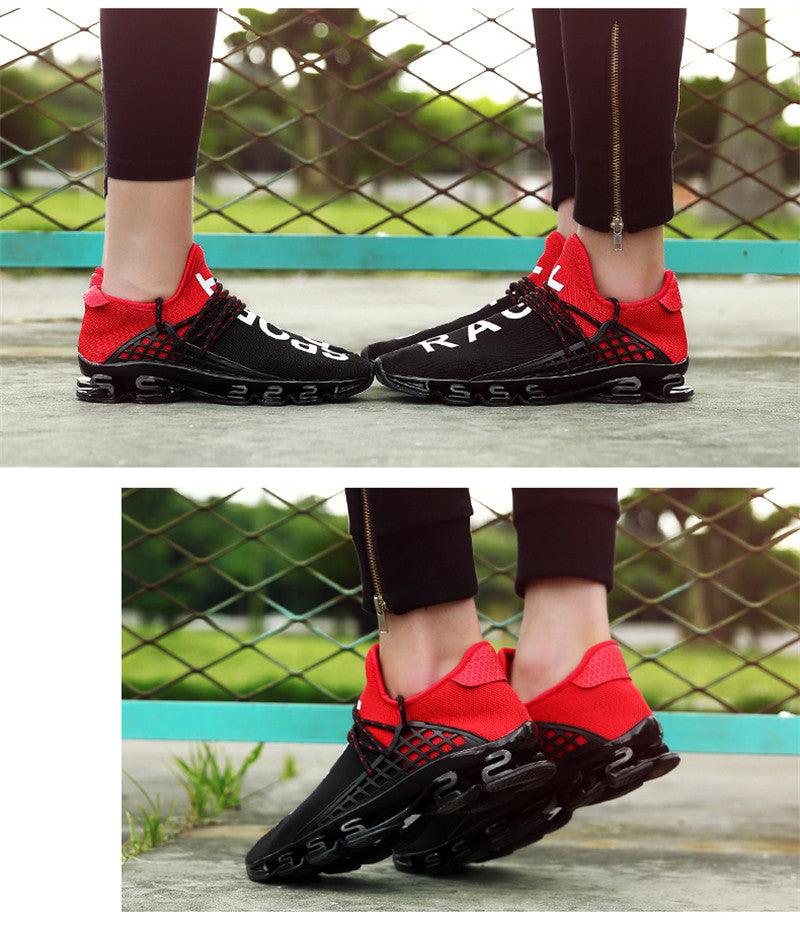 Men's Knit Walking Sneakers Breathable Athletic Running Shoes