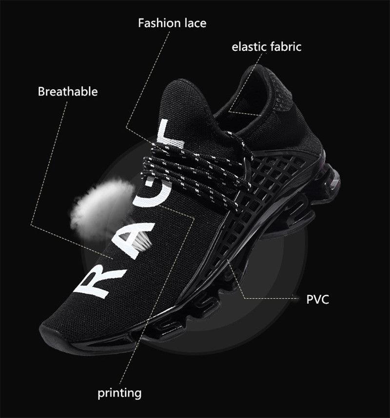 Men's Knit Walking Sneakers Breathable Athletic Running Shoes