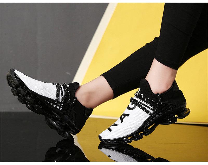 Men's Knit Walking Sneakers Breathable Athletic Running Shoes