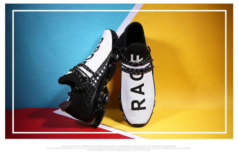Men's Knit Walking Sneakers Breathable Athletic Running Shoes
