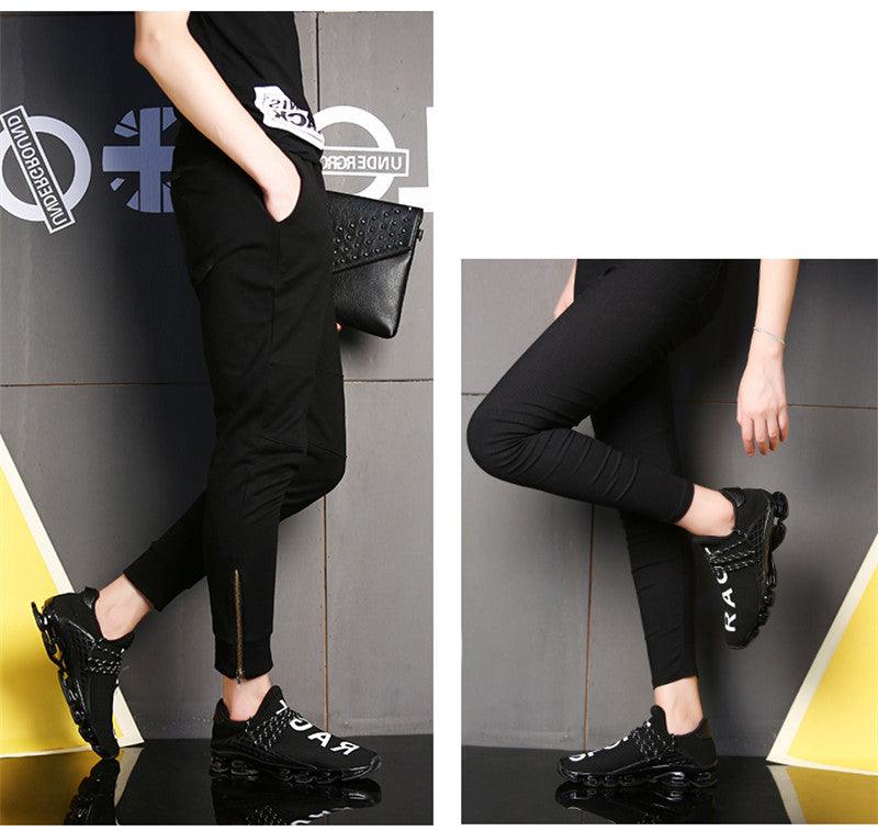 Men's Knit Walking Sneakers Breathable Athletic Running Shoes