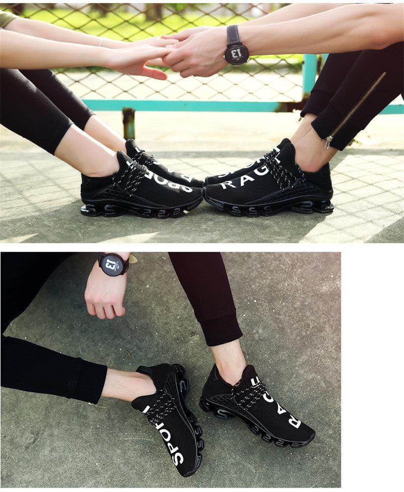 Men's Knit Walking Sneakers Breathable Athletic Running Shoes