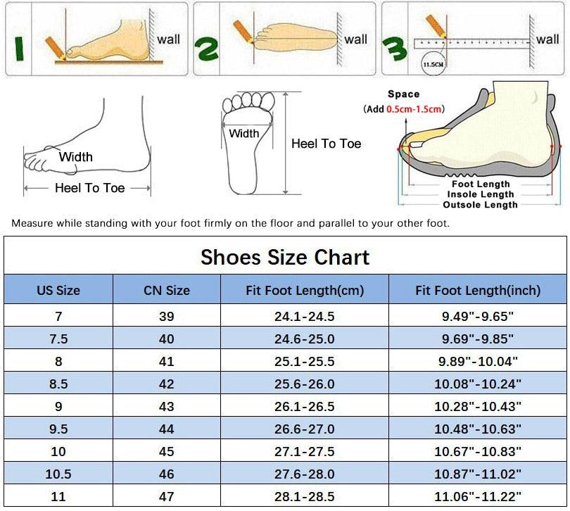 Men's White and Black Chunky Sneakers Comfortable Casual Trainers
