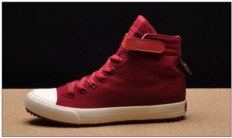 Men's High Top Canvas Sneakers – Breathable Vulcanized Casual Shoes