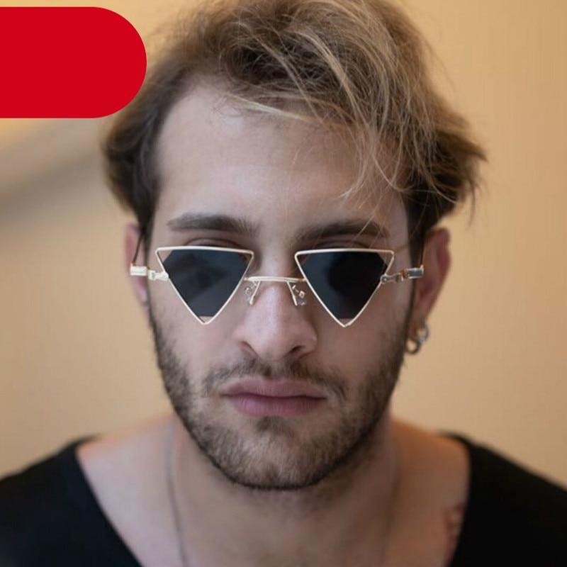 Unisex retro triangle shaped fashion sunglasses in various colors.