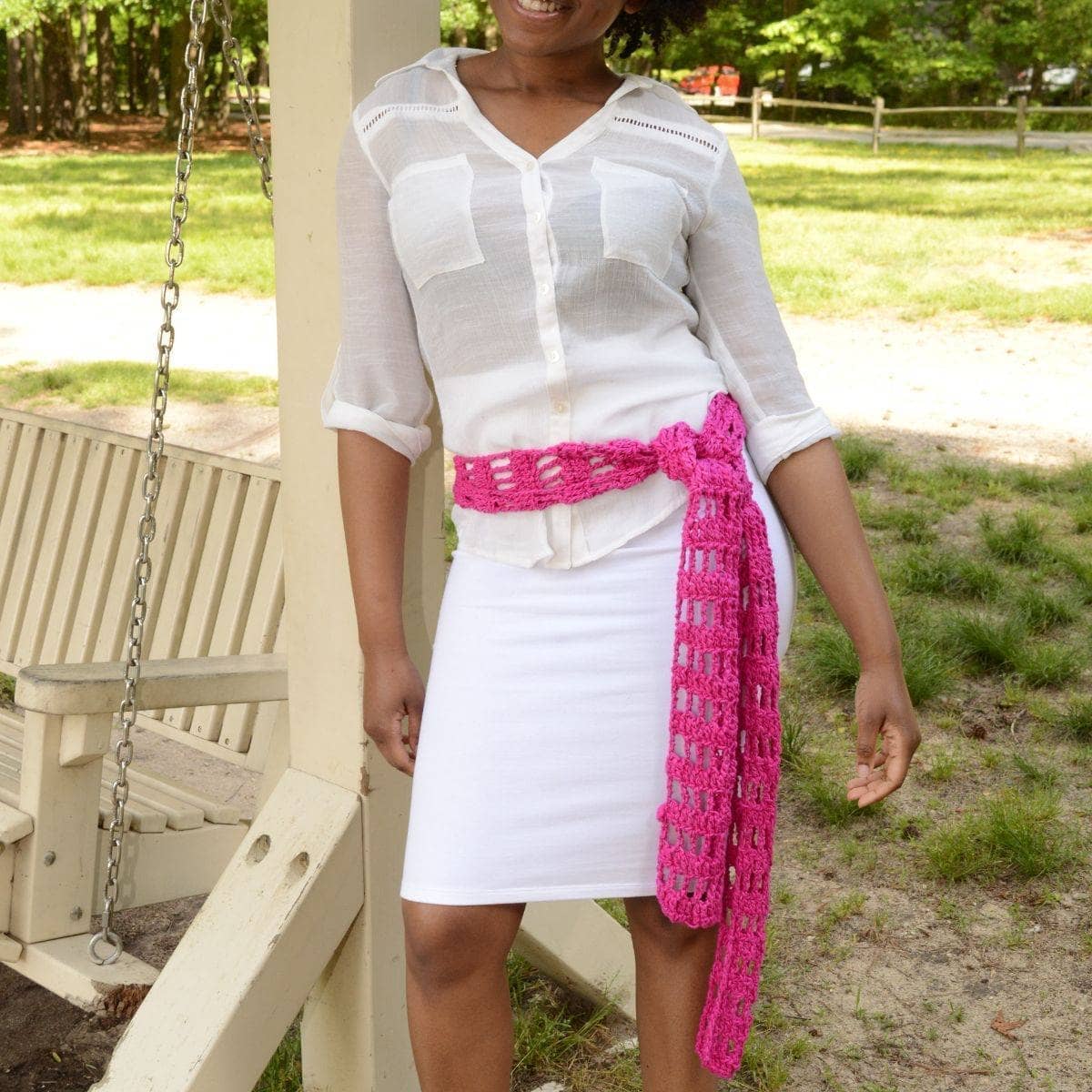 Fashion Skinny Scarf Crochet Pattern for Beginners
