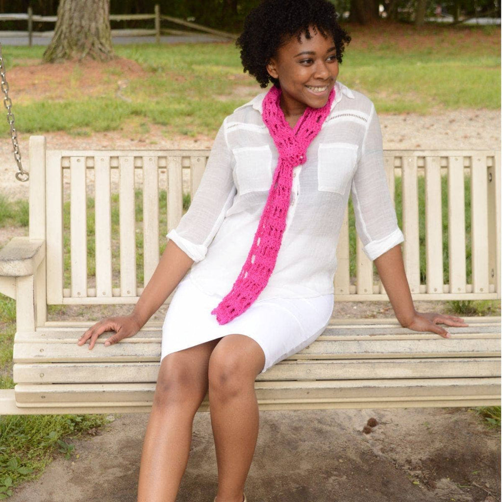 Fashion Skinny Scarf Crochet Pattern for Beginners