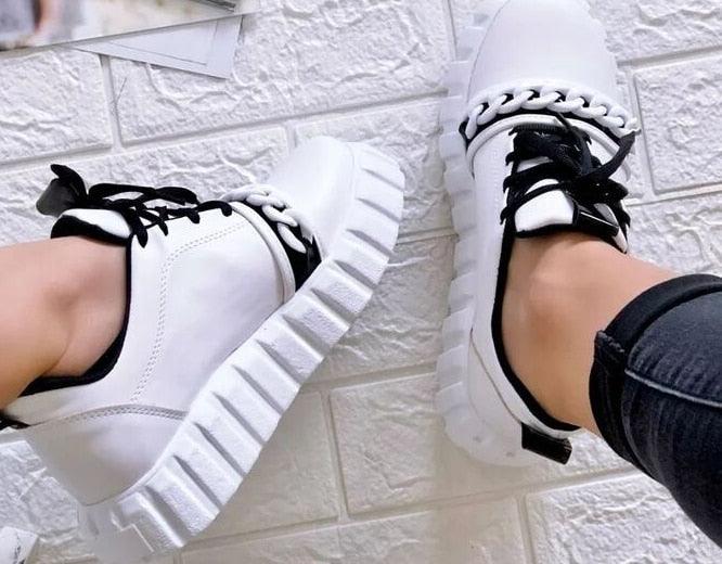 Women's Platform Sneakers - Casual Purple Lightweight Shoes