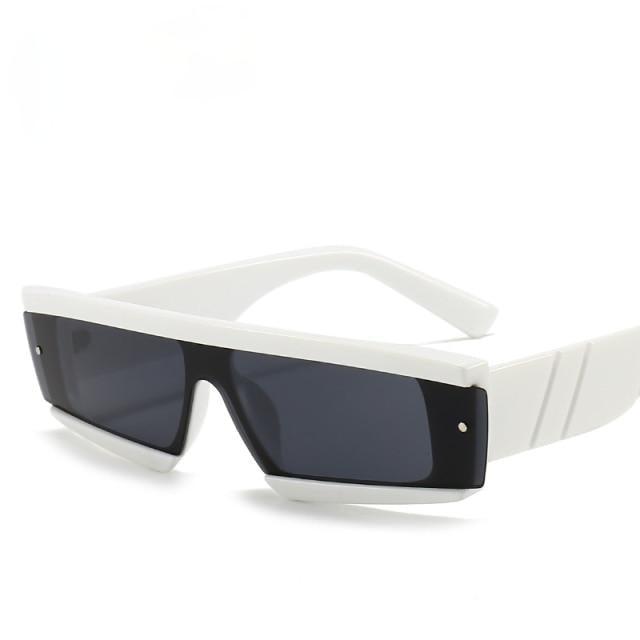 90s Retro Thick Rectangle Square Sunglasses Chic Streetwear