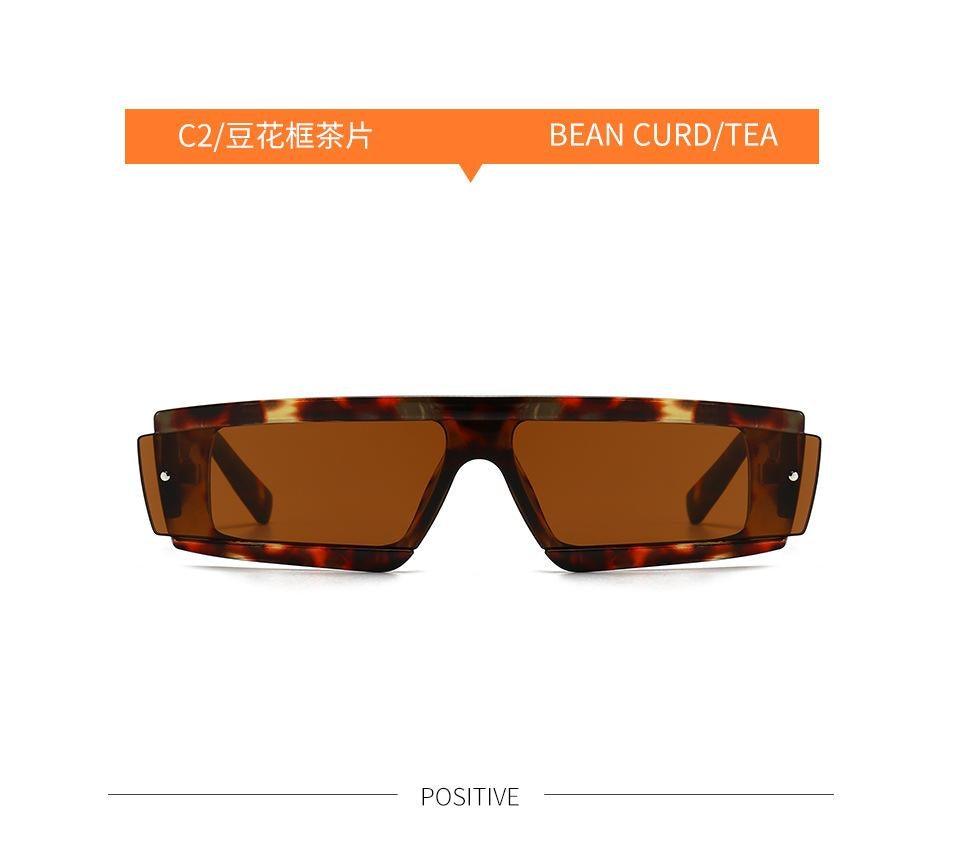 90s Retro Thick Rectangle Square Sunglasses Chic Streetwear