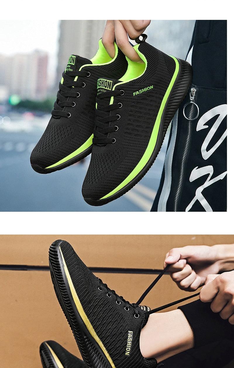 Men's Lightweight Knit Slip-On Athletic Walking Sneakers