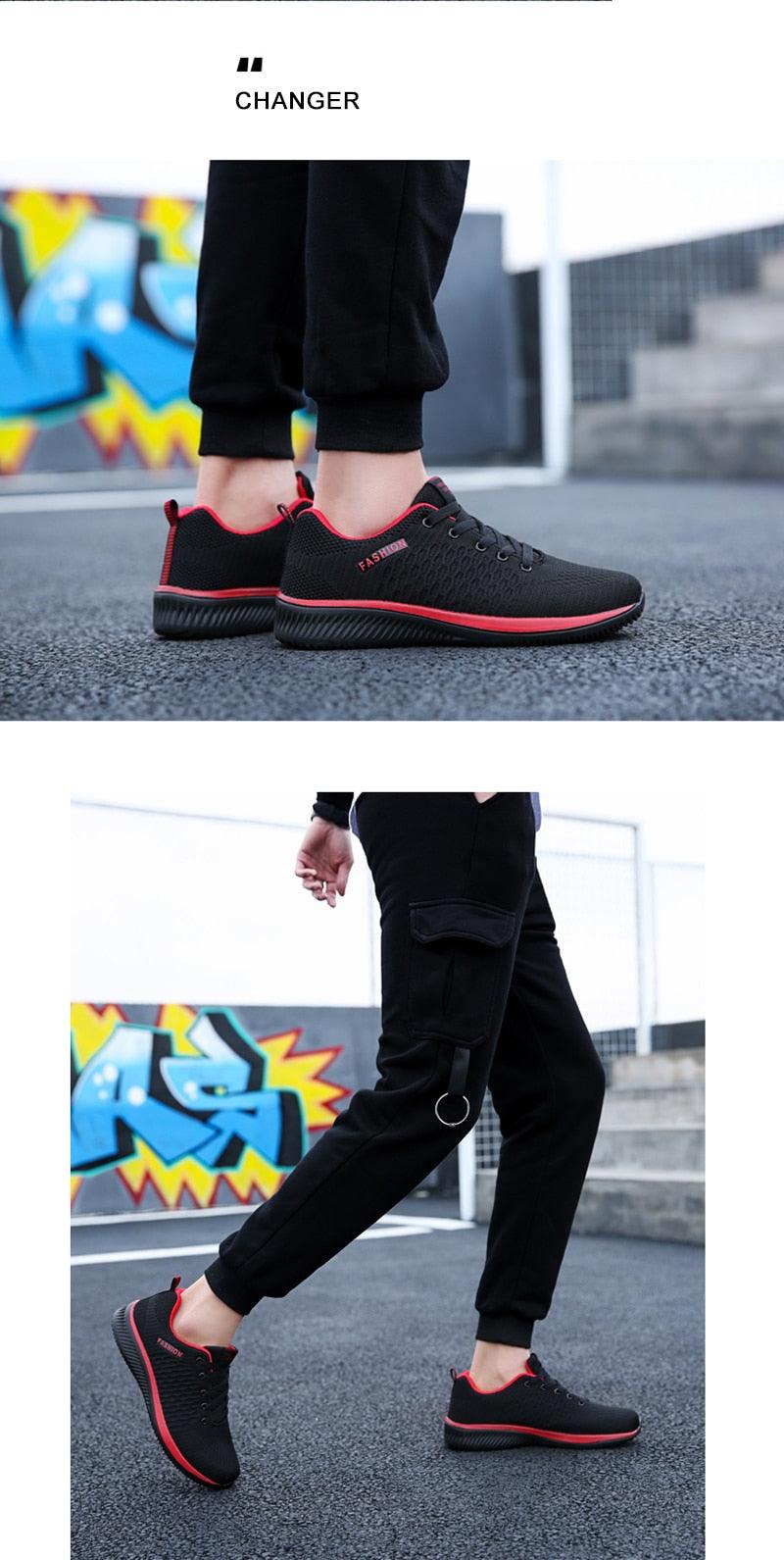 Men's Lightweight Knit Slip-On Athletic Walking Sneakers