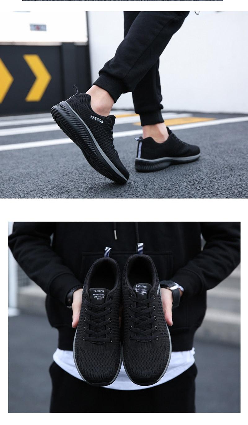 Men's Lightweight Knit Slip-On Athletic Walking Sneakers