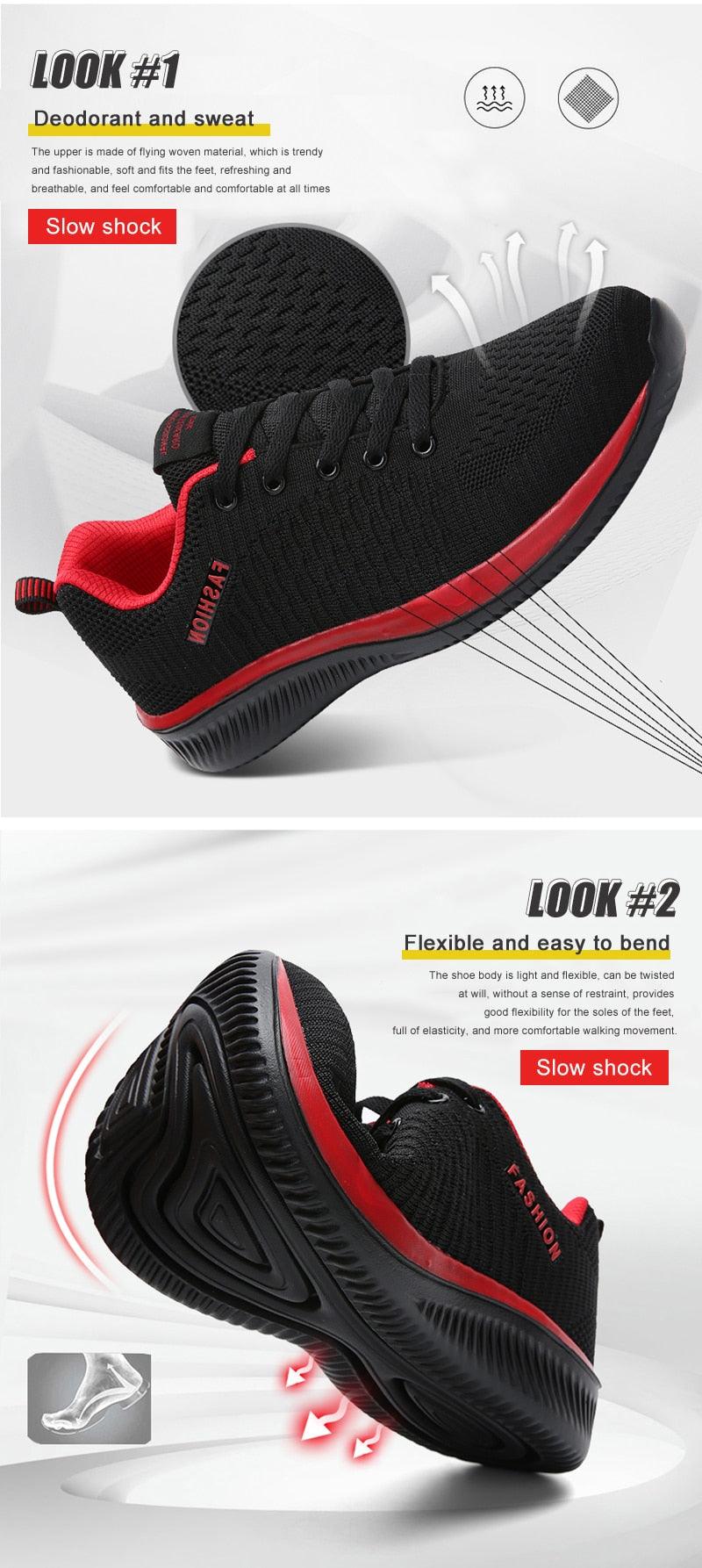 Men's Lightweight Knit Slip-On Athletic Walking Sneakers